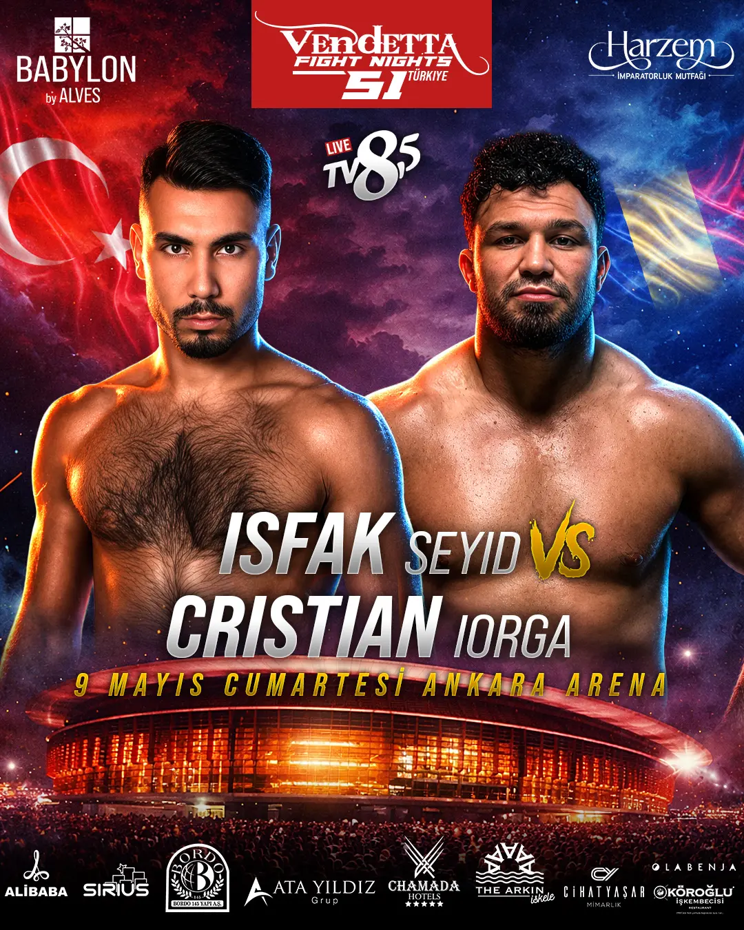 Cristi Iorga în gala Vendetta Fight Nights
